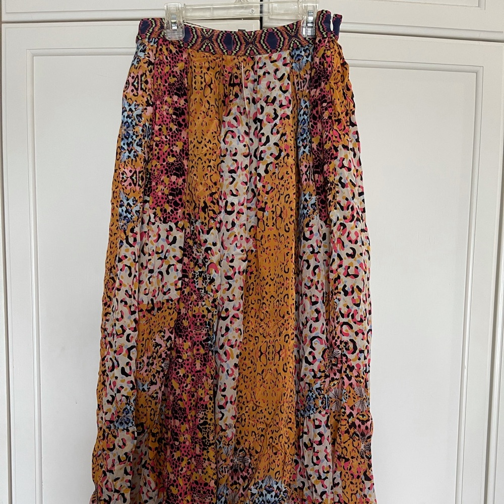 Anthropologie maxi skirt, cheetah print